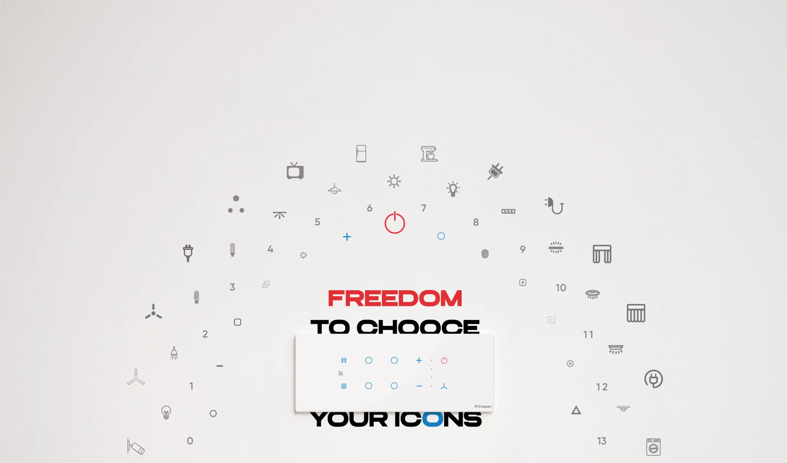 Zen touch panel with customized icons diagram